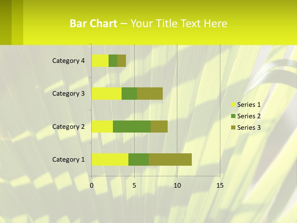 A Large Green Plant With A Yellow Background PowerPoint Template