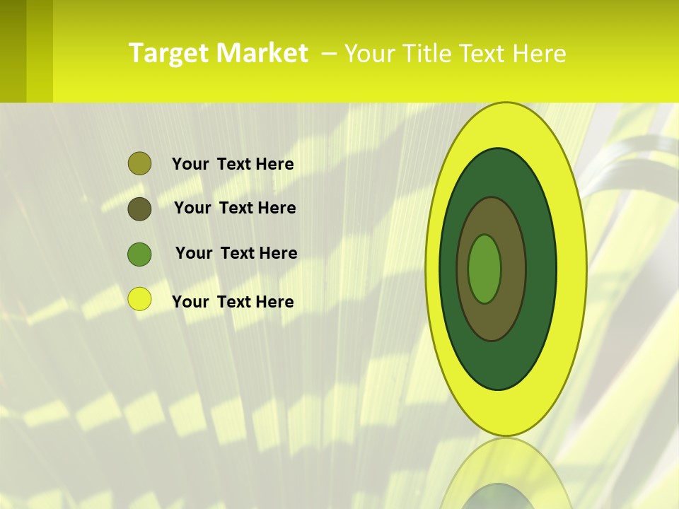 A Large Green Plant With A Yellow Background PowerPoint Template