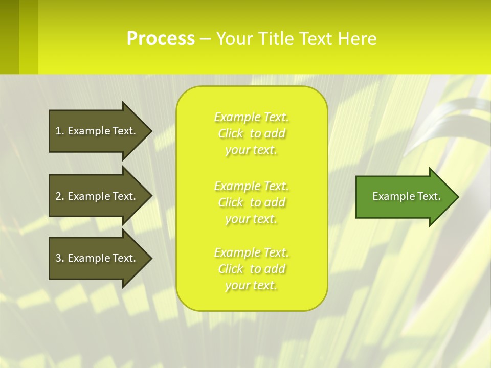 A Large Green Plant With A Yellow Background PowerPoint Template