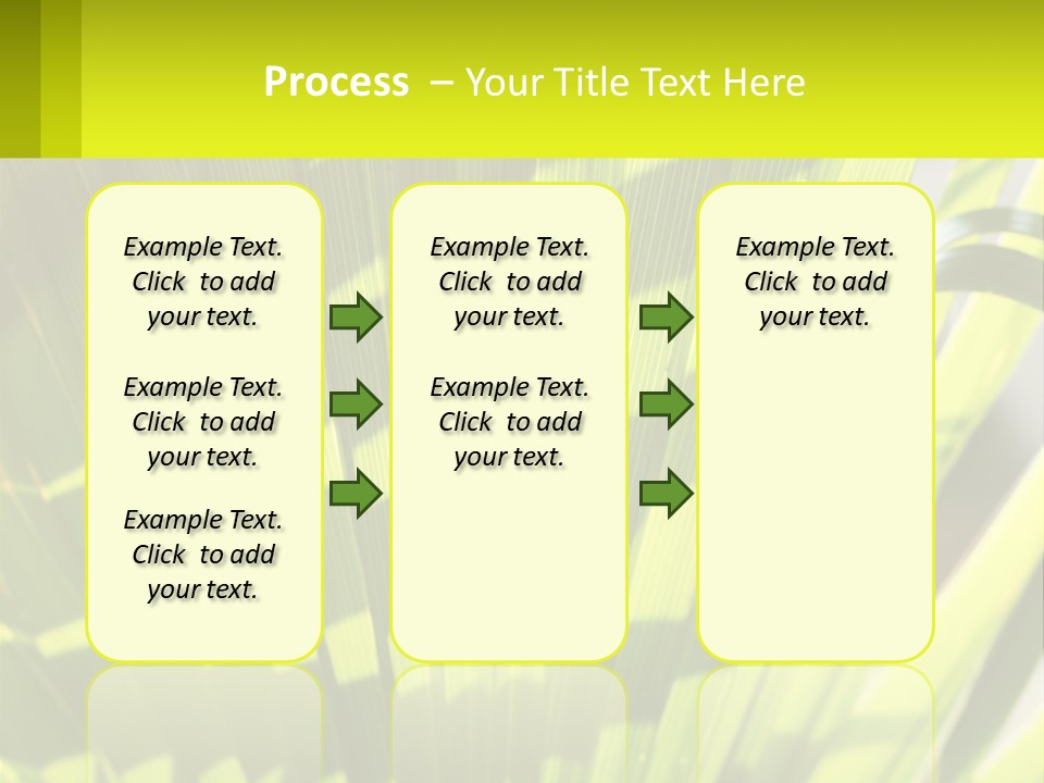 A Large Green Plant With A Yellow Background PowerPoint Template