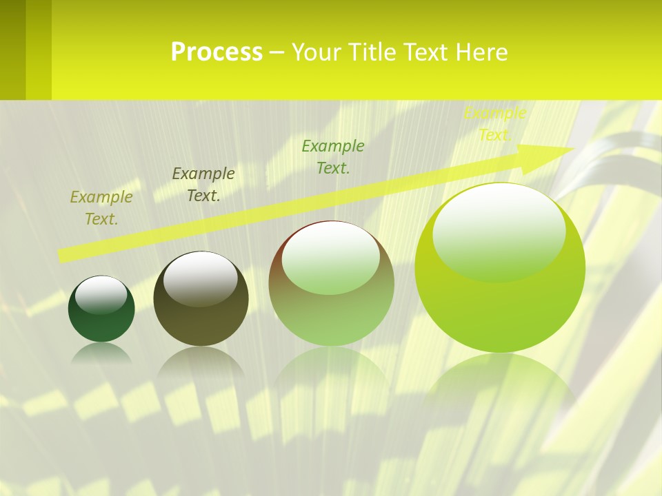 A Large Green Plant With A Yellow Background PowerPoint Template