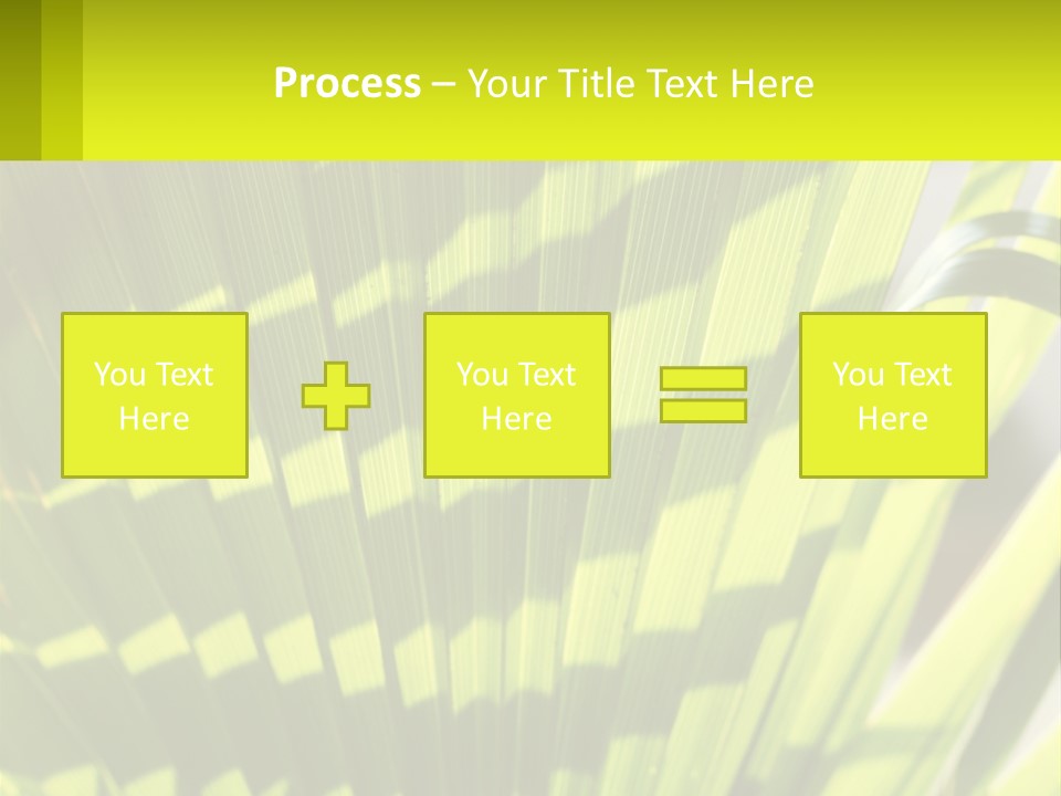 A Large Green Plant With A Yellow Background PowerPoint Template