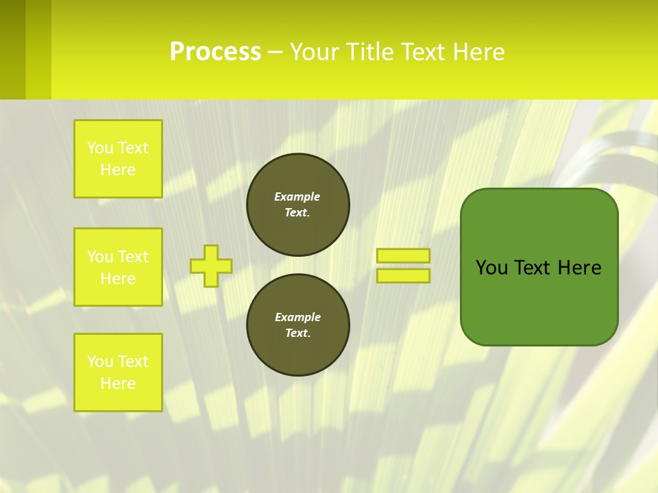 A Large Green Plant With A Yellow Background PowerPoint Template