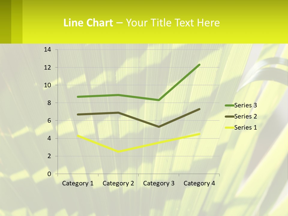 A Large Green Plant With A Yellow Background PowerPoint Template