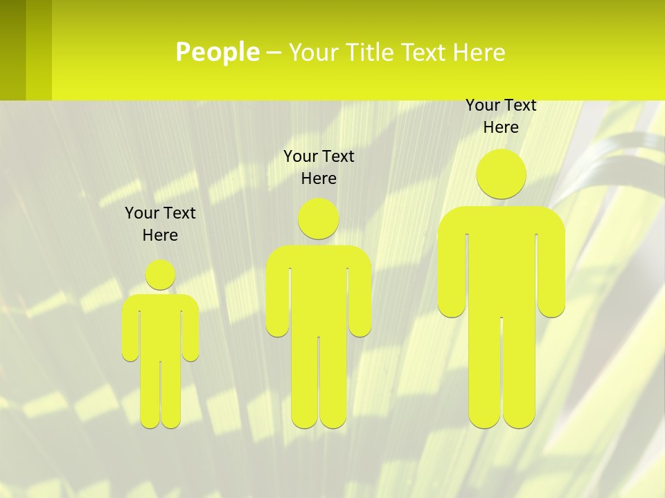 A Large Green Plant With A Yellow Background PowerPoint Template
