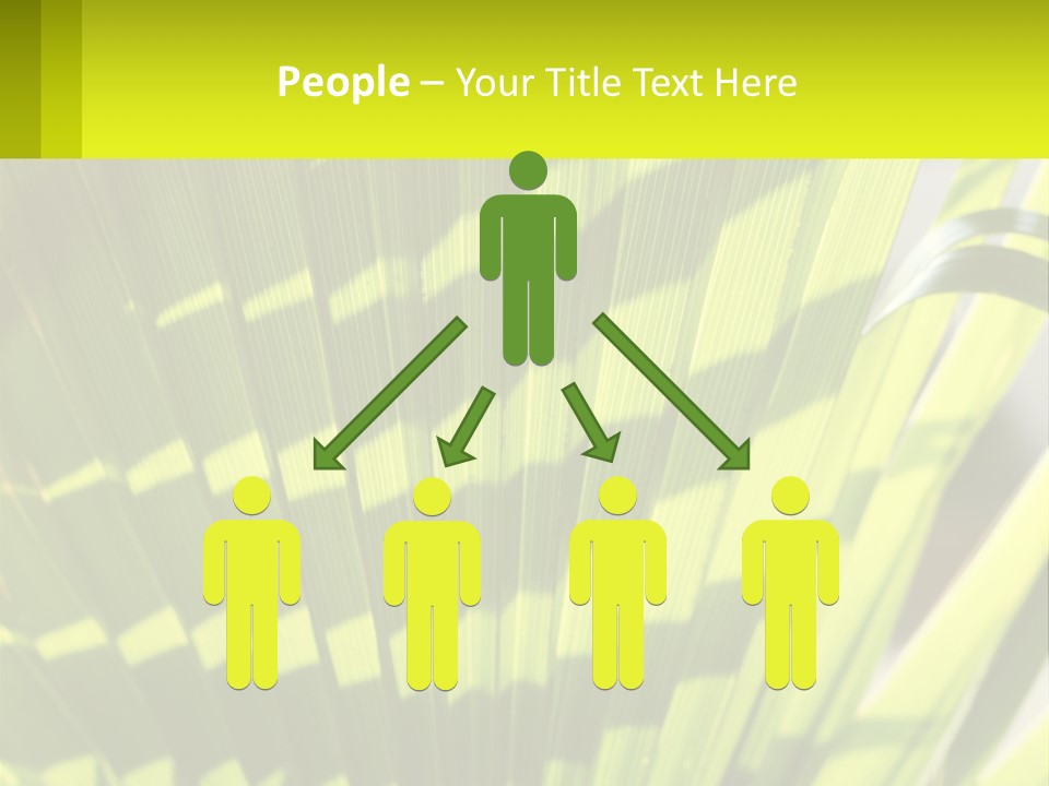 A Large Green Plant With A Yellow Background PowerPoint Template