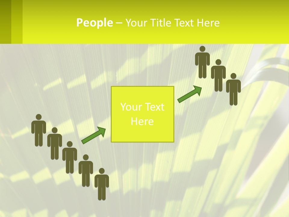 A Large Green Plant With A Yellow Background PowerPoint Template