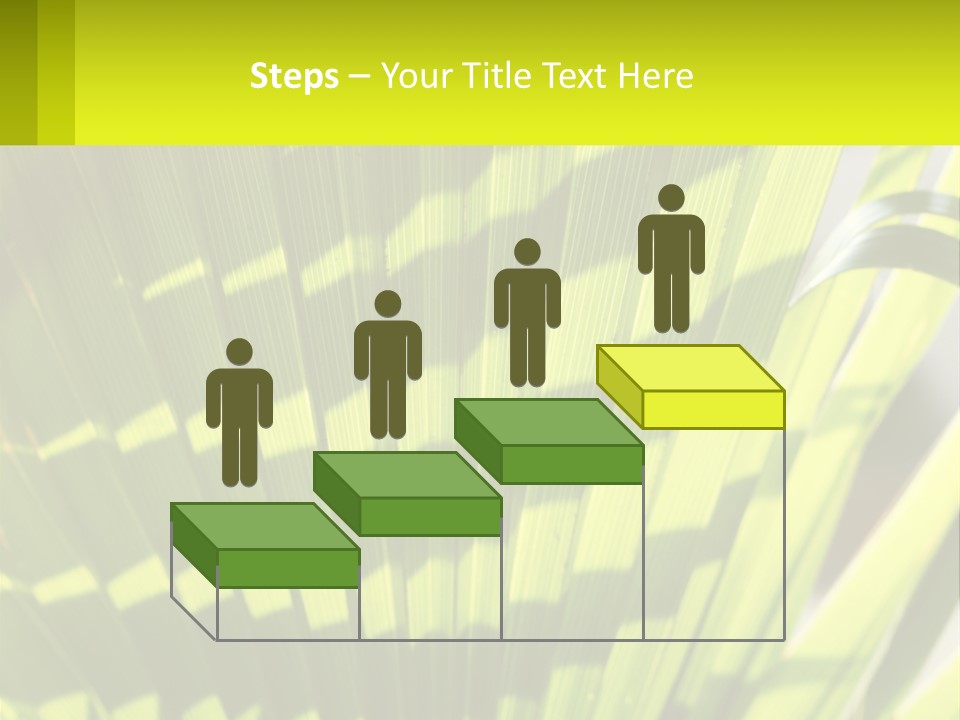 A Large Green Plant With A Yellow Background PowerPoint Template
