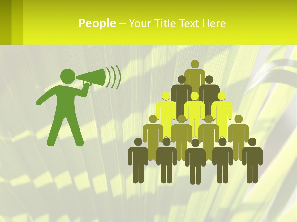 A Large Green Plant With A Yellow Background PowerPoint Template