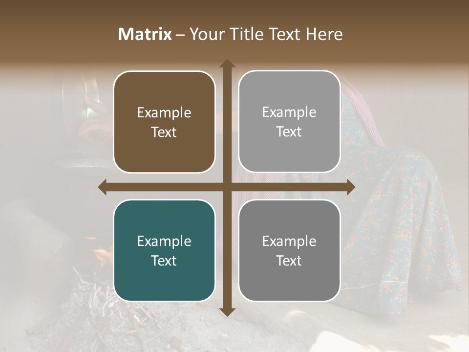 A Woman Is Pouring Water Into A Pot PowerPoint Template