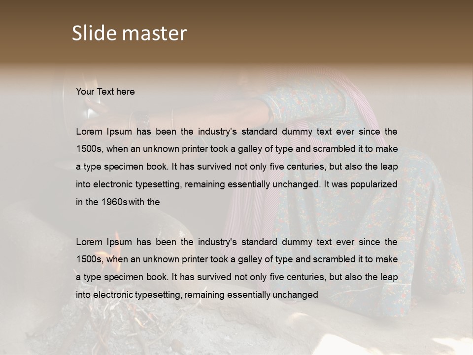 A Woman Is Pouring Water Into A Pot PowerPoint Template