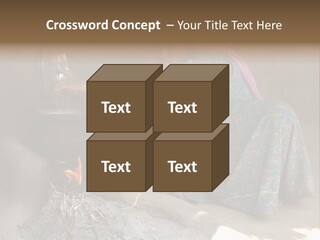 A Woman Is Pouring Water Into A Pot PowerPoint Template