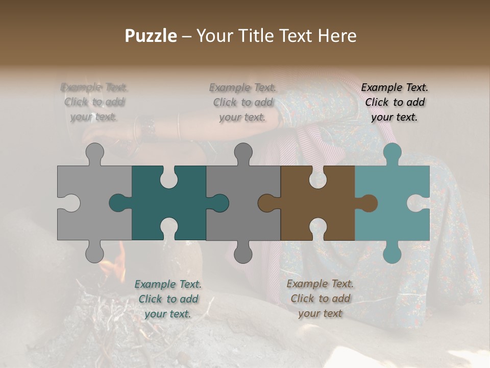 A Woman Is Pouring Water Into A Pot PowerPoint Template