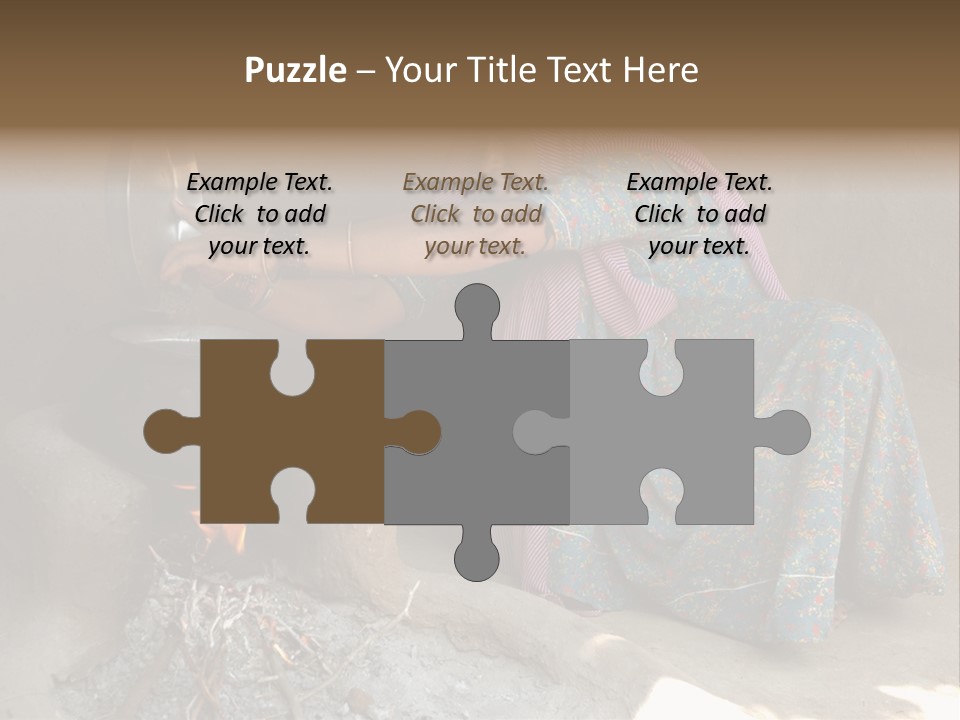 A Woman Is Pouring Water Into A Pot PowerPoint Template