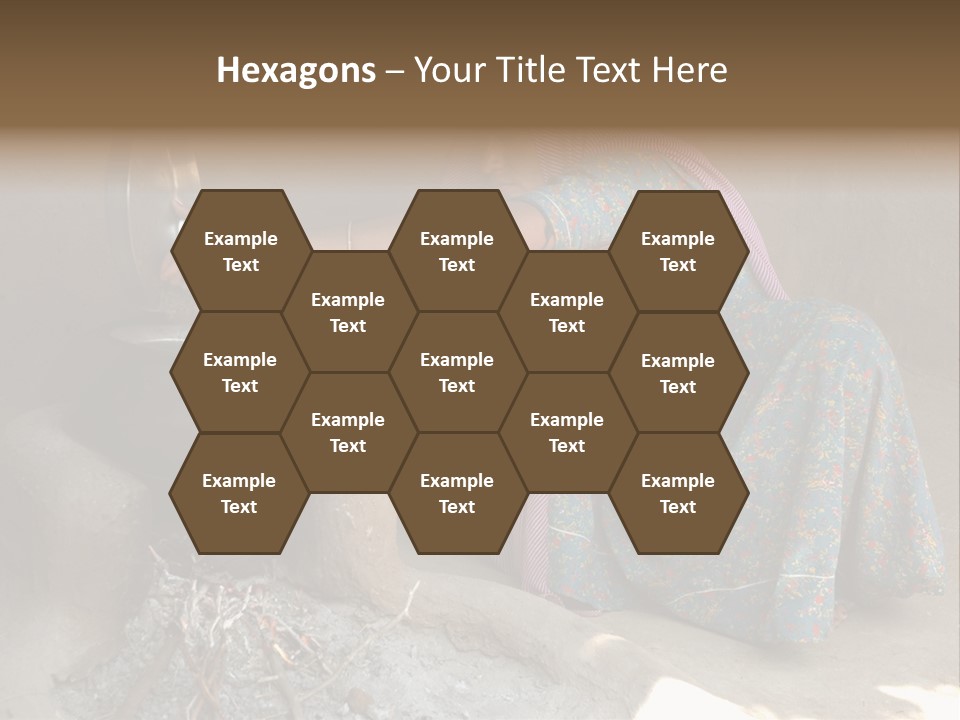 A Woman Is Pouring Water Into A Pot PowerPoint Template