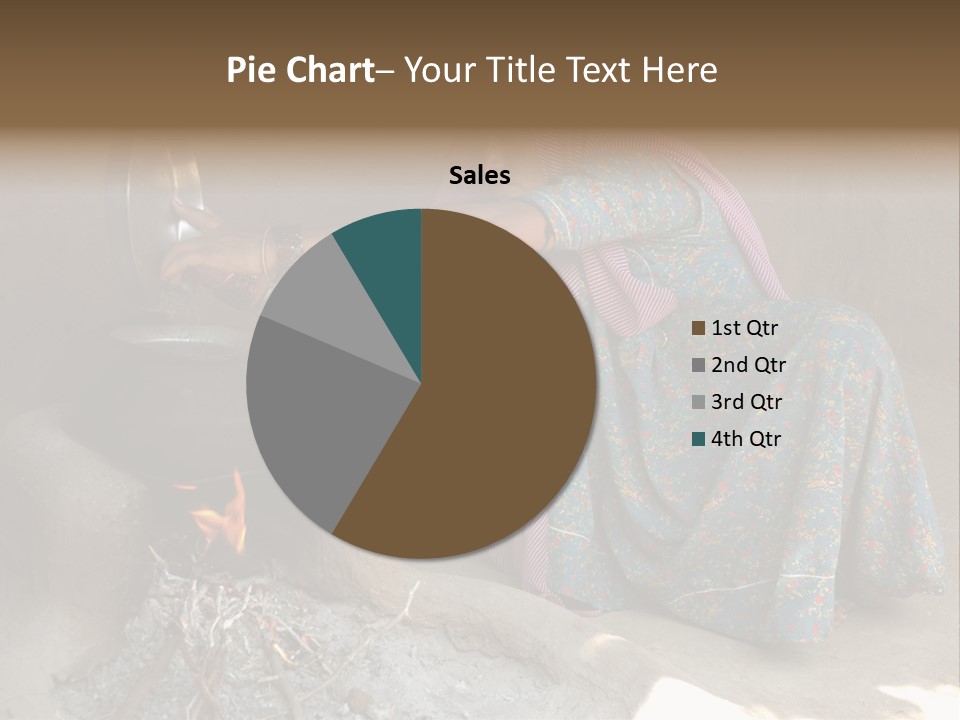 A Woman Is Pouring Water Into A Pot PowerPoint Template