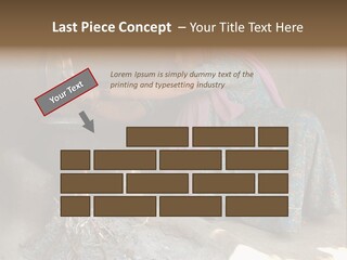 A Woman Is Pouring Water Into A Pot PowerPoint Template