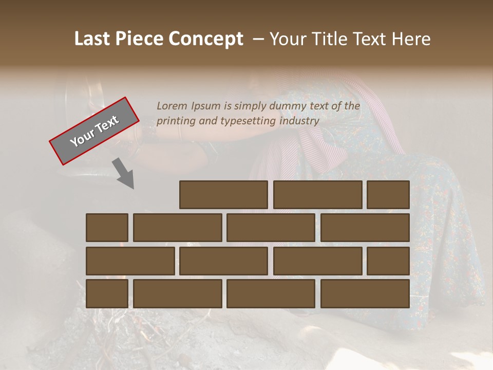 A Woman Is Pouring Water Into A Pot PowerPoint Template