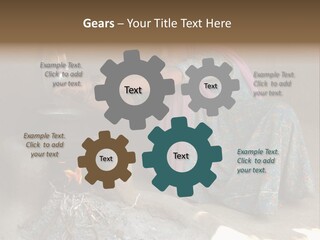 A Woman Is Pouring Water Into A Pot PowerPoint Template