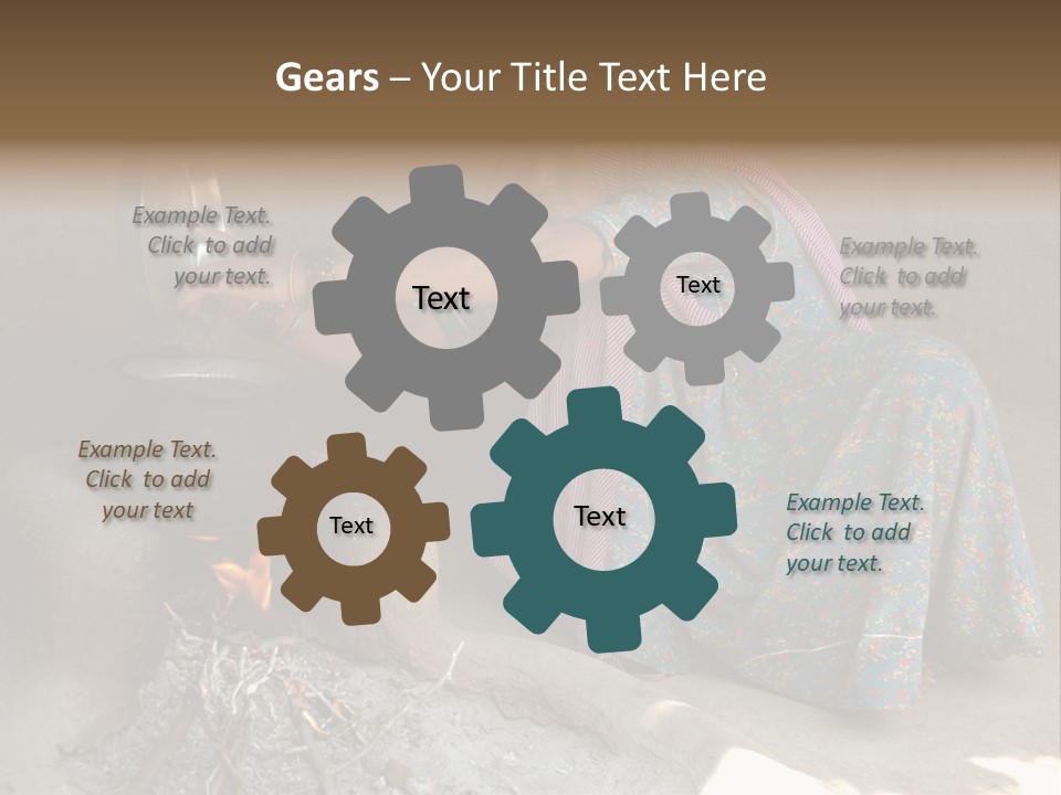 A Woman Is Pouring Water Into A Pot PowerPoint Template