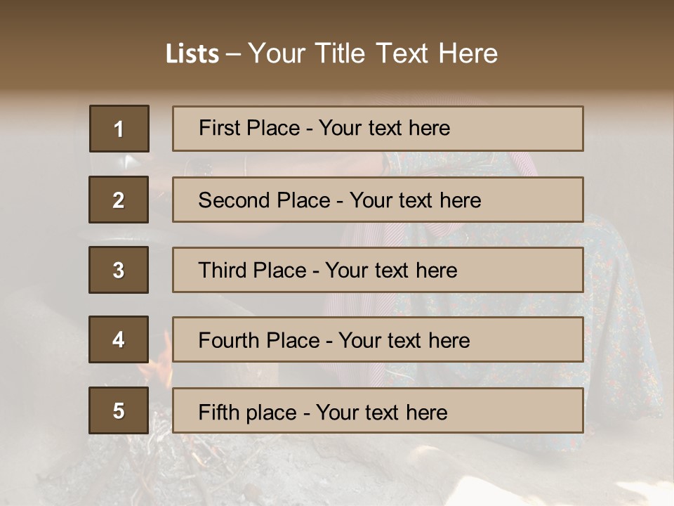 A Woman Is Pouring Water Into A Pot PowerPoint Template