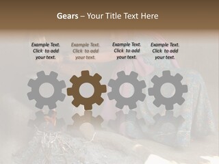 A Woman Is Pouring Water Into A Pot PowerPoint Template