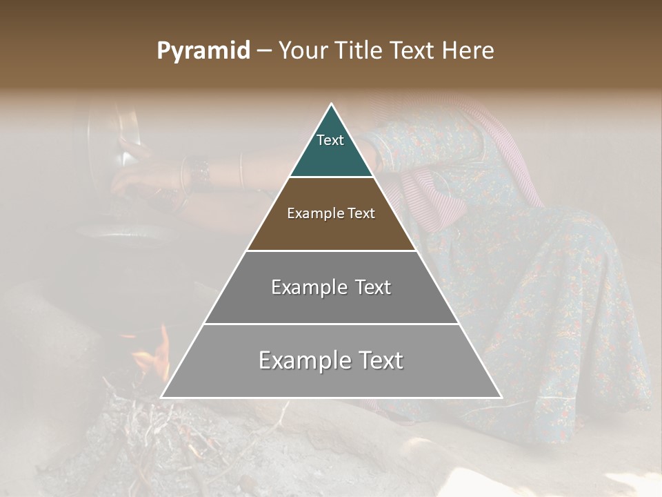 A Woman Is Pouring Water Into A Pot PowerPoint Template