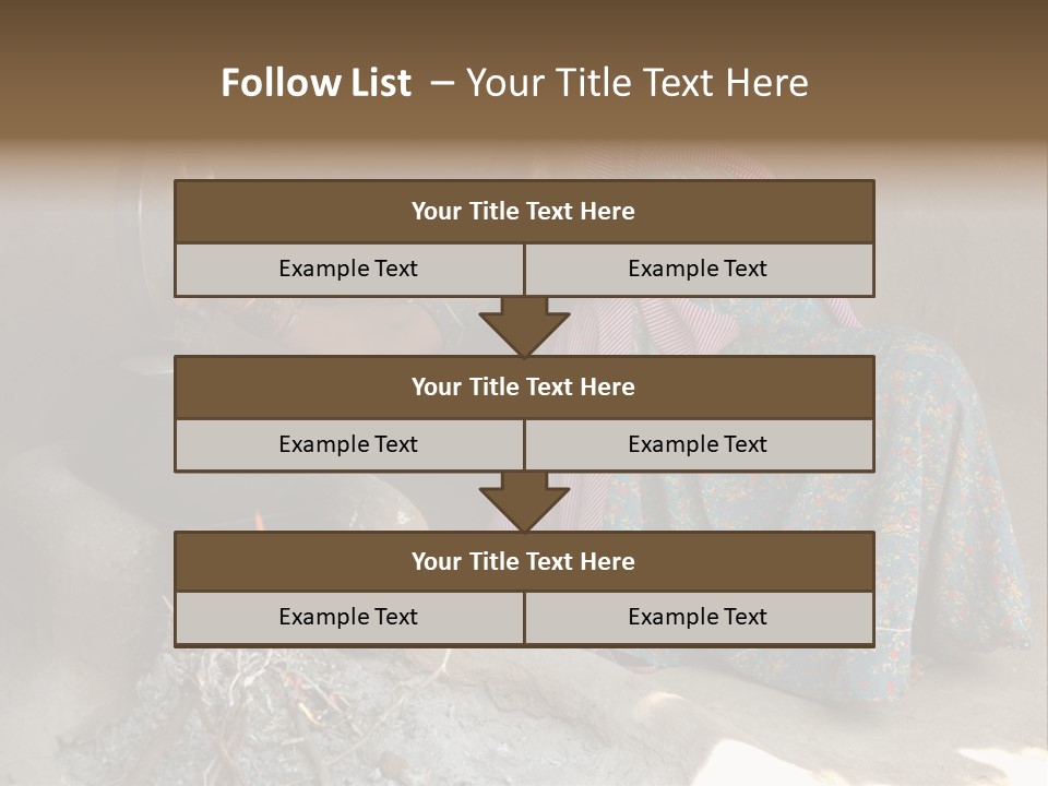 A Woman Is Pouring Water Into A Pot PowerPoint Template