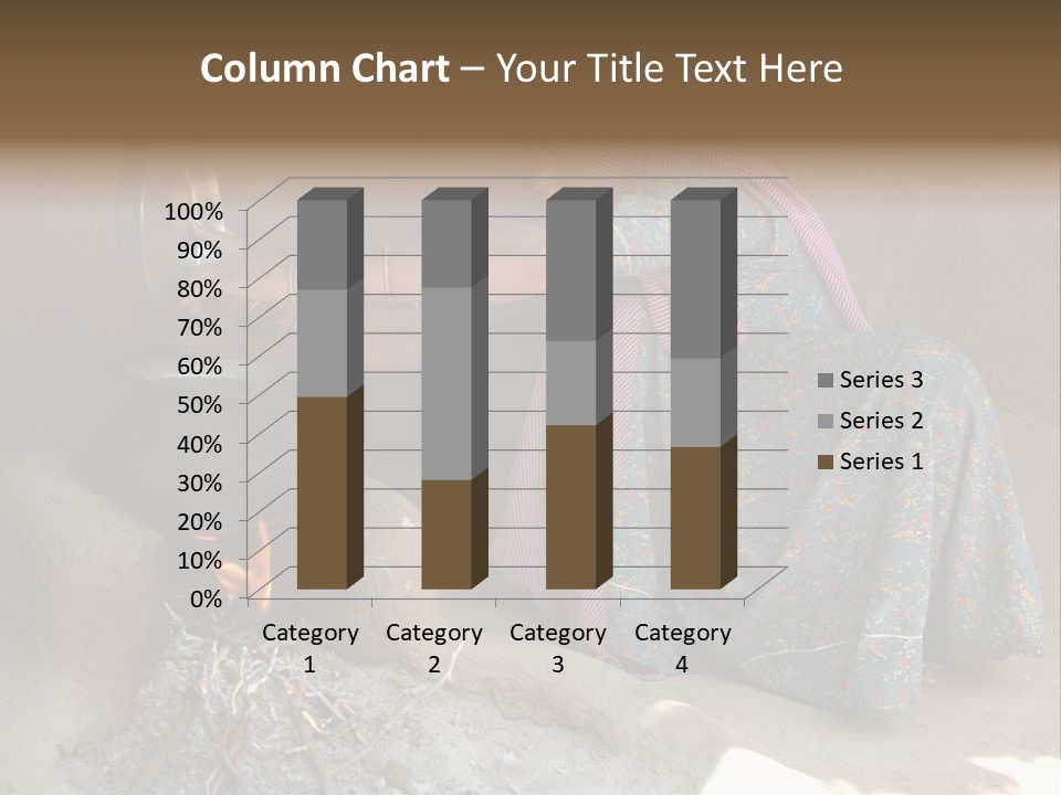 A Woman Is Pouring Water Into A Pot PowerPoint Template