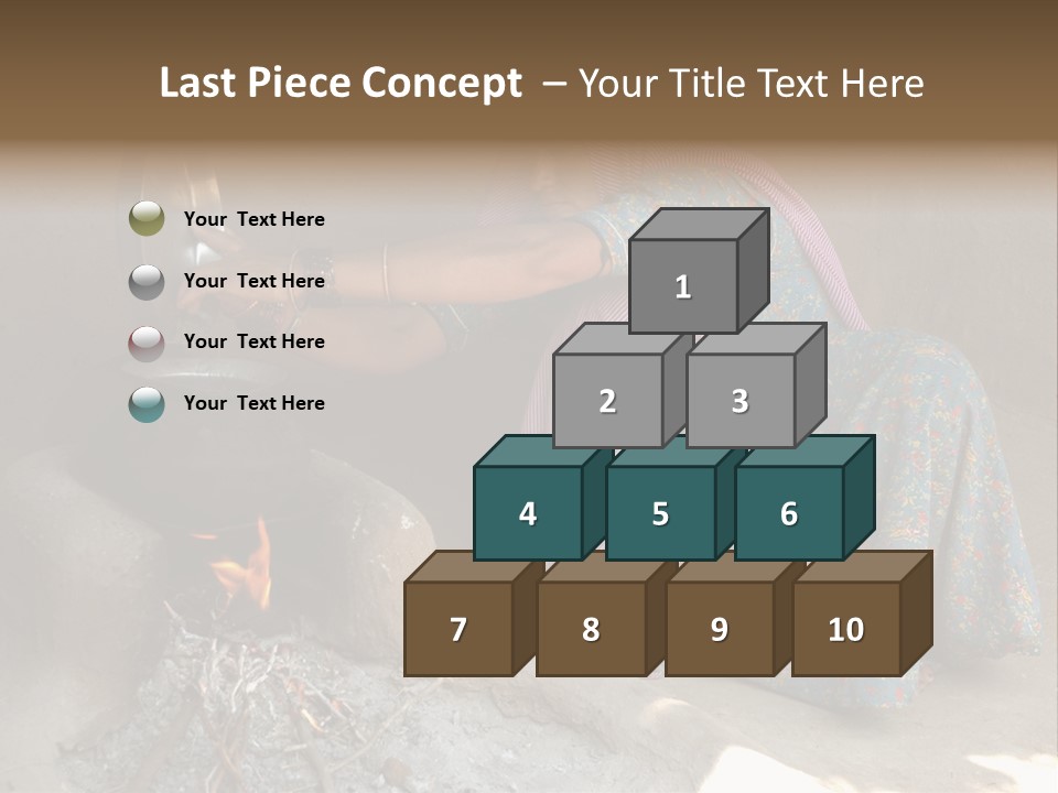 A Woman Is Pouring Water Into A Pot PowerPoint Template