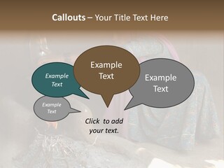 A Woman Is Pouring Water Into A Pot PowerPoint Template