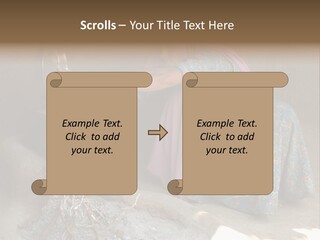 A Woman Is Pouring Water Into A Pot PowerPoint Template