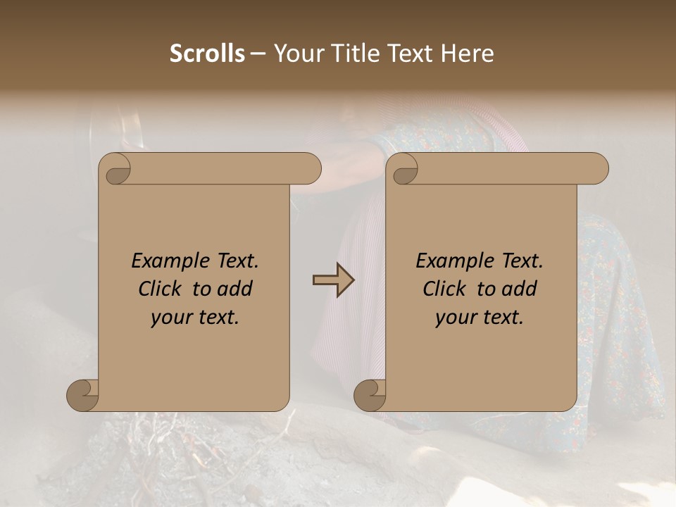 A Woman Is Pouring Water Into A Pot PowerPoint Template