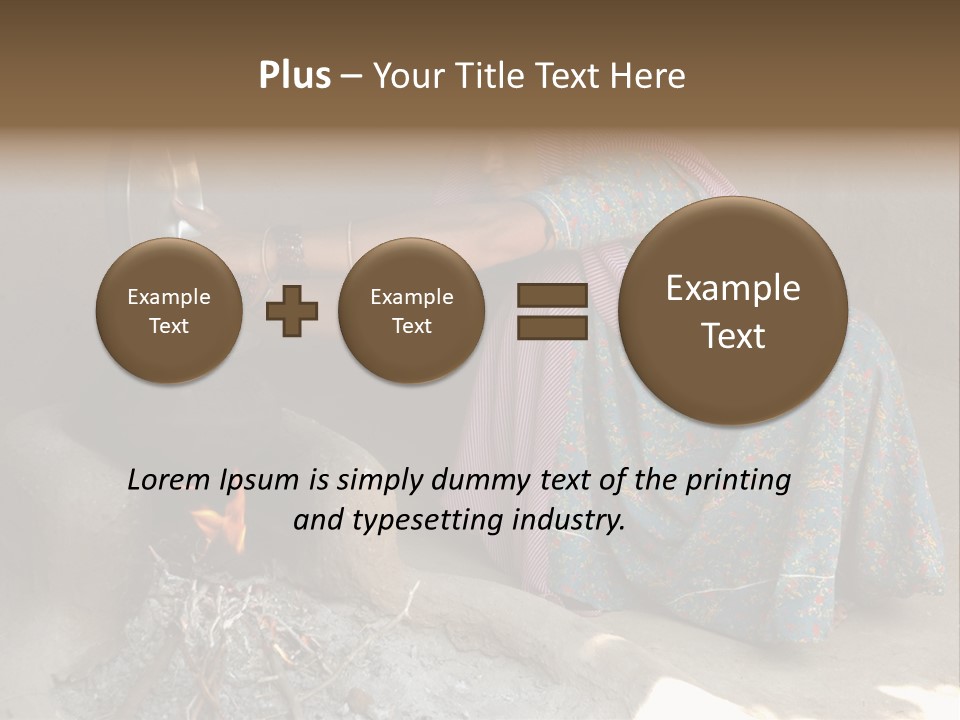 A Woman Is Pouring Water Into A Pot PowerPoint Template