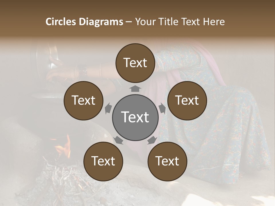 A Woman Is Pouring Water Into A Pot PowerPoint Template