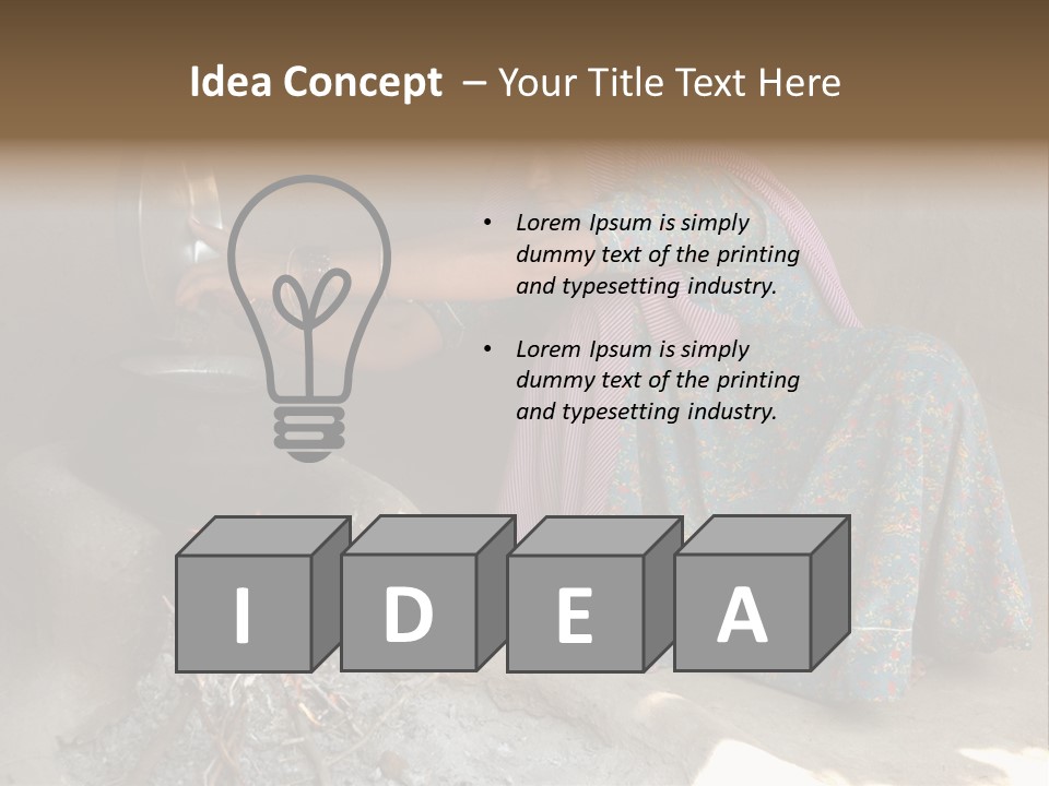 A Woman Is Pouring Water Into A Pot PowerPoint Template