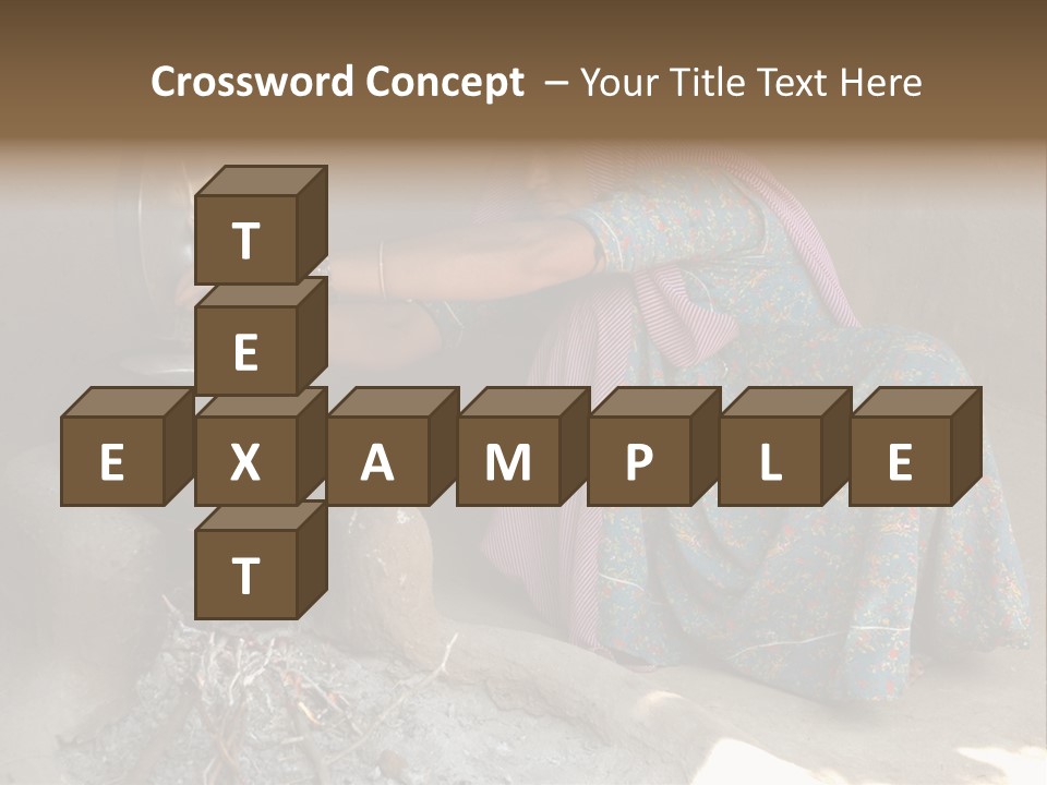 A Woman Is Pouring Water Into A Pot PowerPoint Template