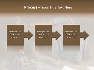 A Woman Is Pouring Water Into A Pot PowerPoint Template