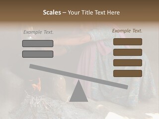 A Woman Is Pouring Water Into A Pot PowerPoint Template