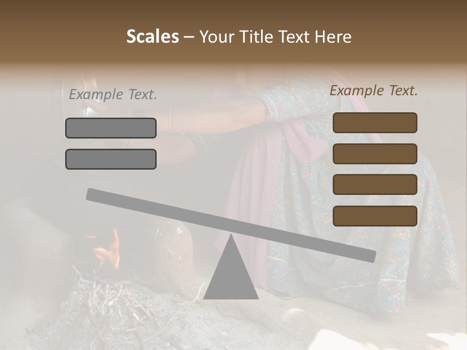 A Woman Is Pouring Water Into A Pot PowerPoint Template