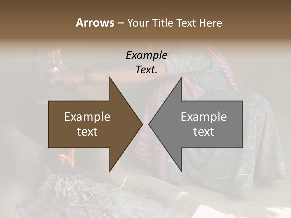 A Woman Is Pouring Water Into A Pot PowerPoint Template