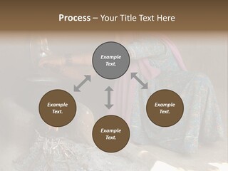 A Woman Is Pouring Water Into A Pot PowerPoint Template