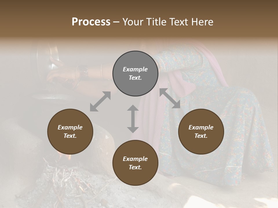 A Woman Is Pouring Water Into A Pot PowerPoint Template