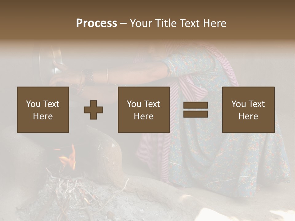 A Woman Is Pouring Water Into A Pot PowerPoint Template