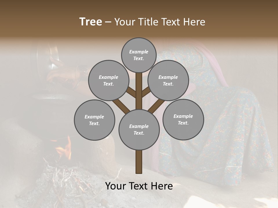 A Woman Is Pouring Water Into A Pot PowerPoint Template