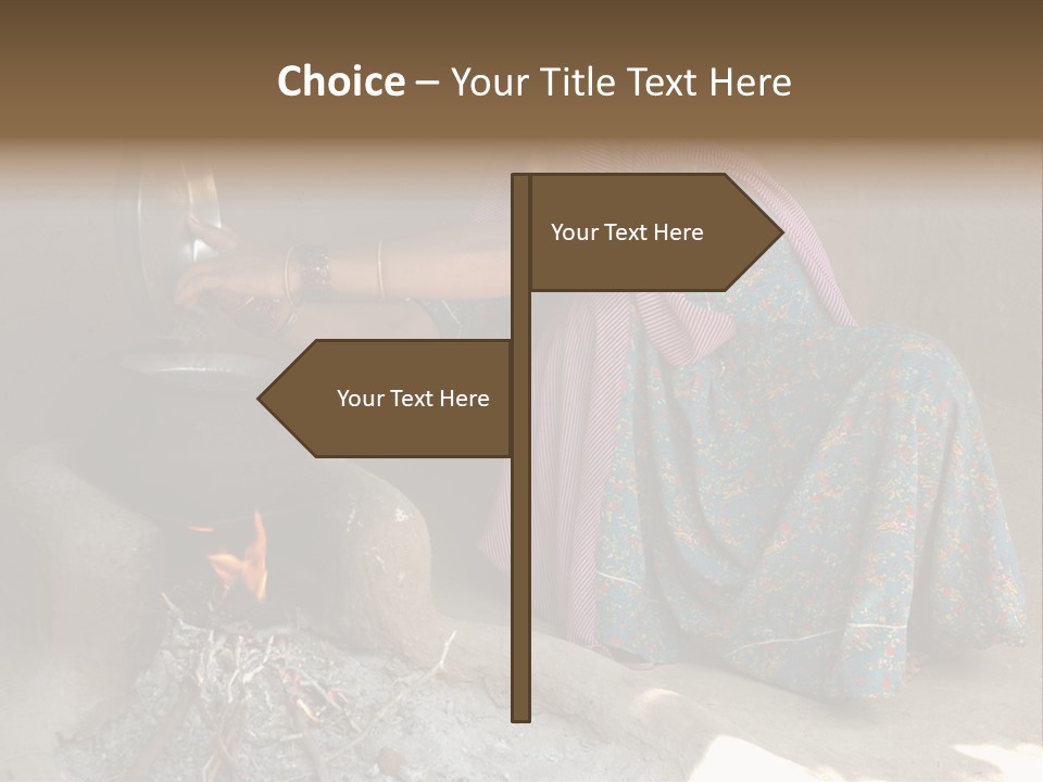 A Woman Is Pouring Water Into A Pot PowerPoint Template