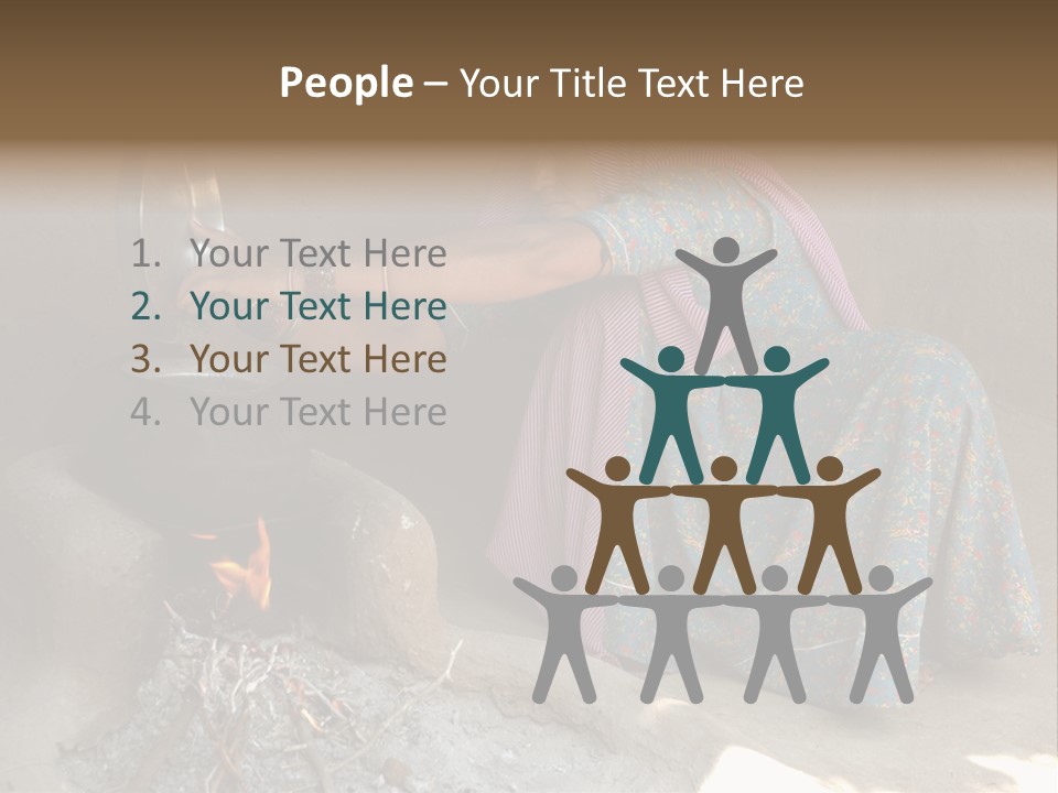 A Woman Is Pouring Water Into A Pot PowerPoint Template