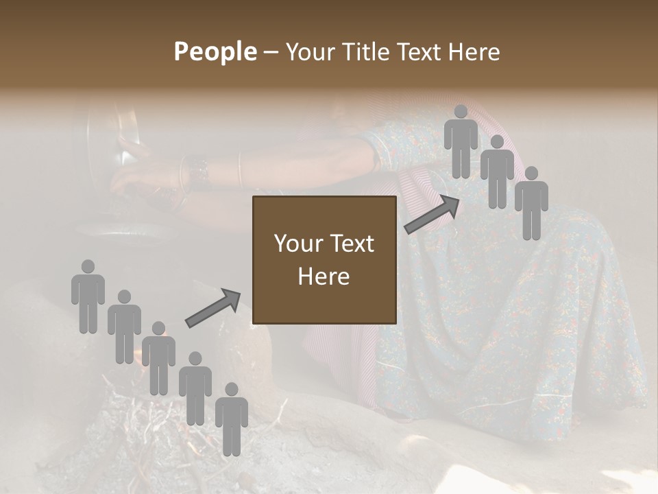 A Woman Is Pouring Water Into A Pot PowerPoint Template