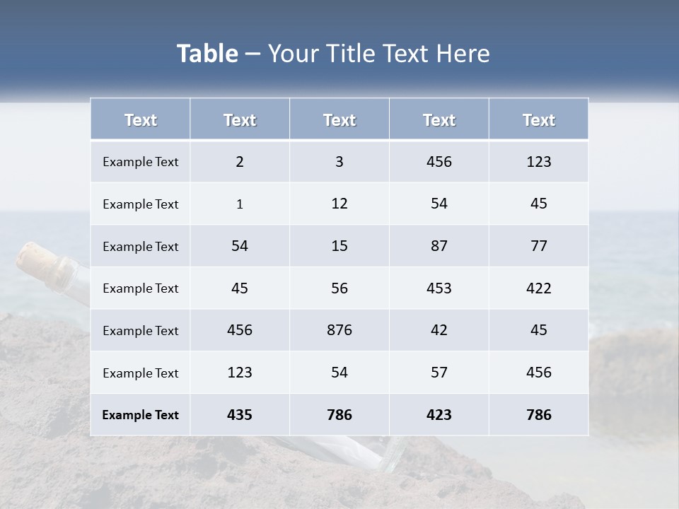 A Message In A Bottle On A Rocky Beach PowerPoint Template