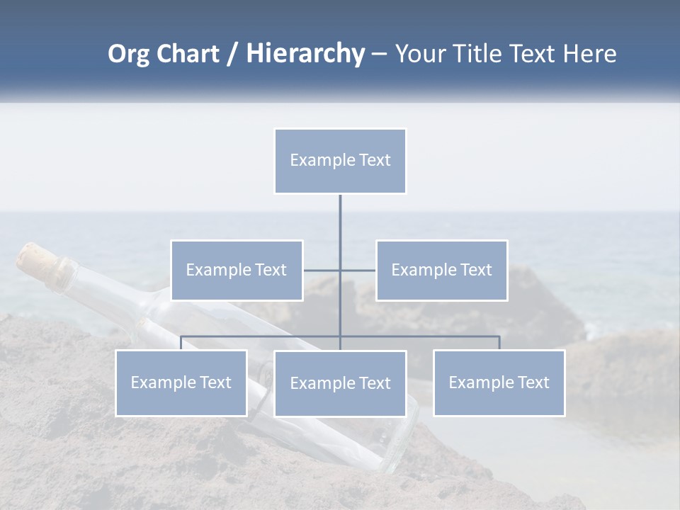A Message In A Bottle On A Rocky Beach PowerPoint Template